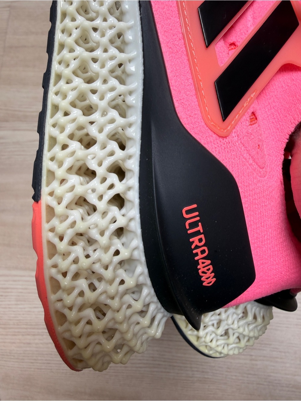 ADIDAS Ultra 4DFWD beam pink + black GV9063 coral fusion / men's 9 NWOB - Picture 9 of 12